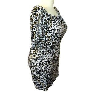 Calvin‎ Klein Blouse | Black White Sleeveless | Split Short Sleeve Modern